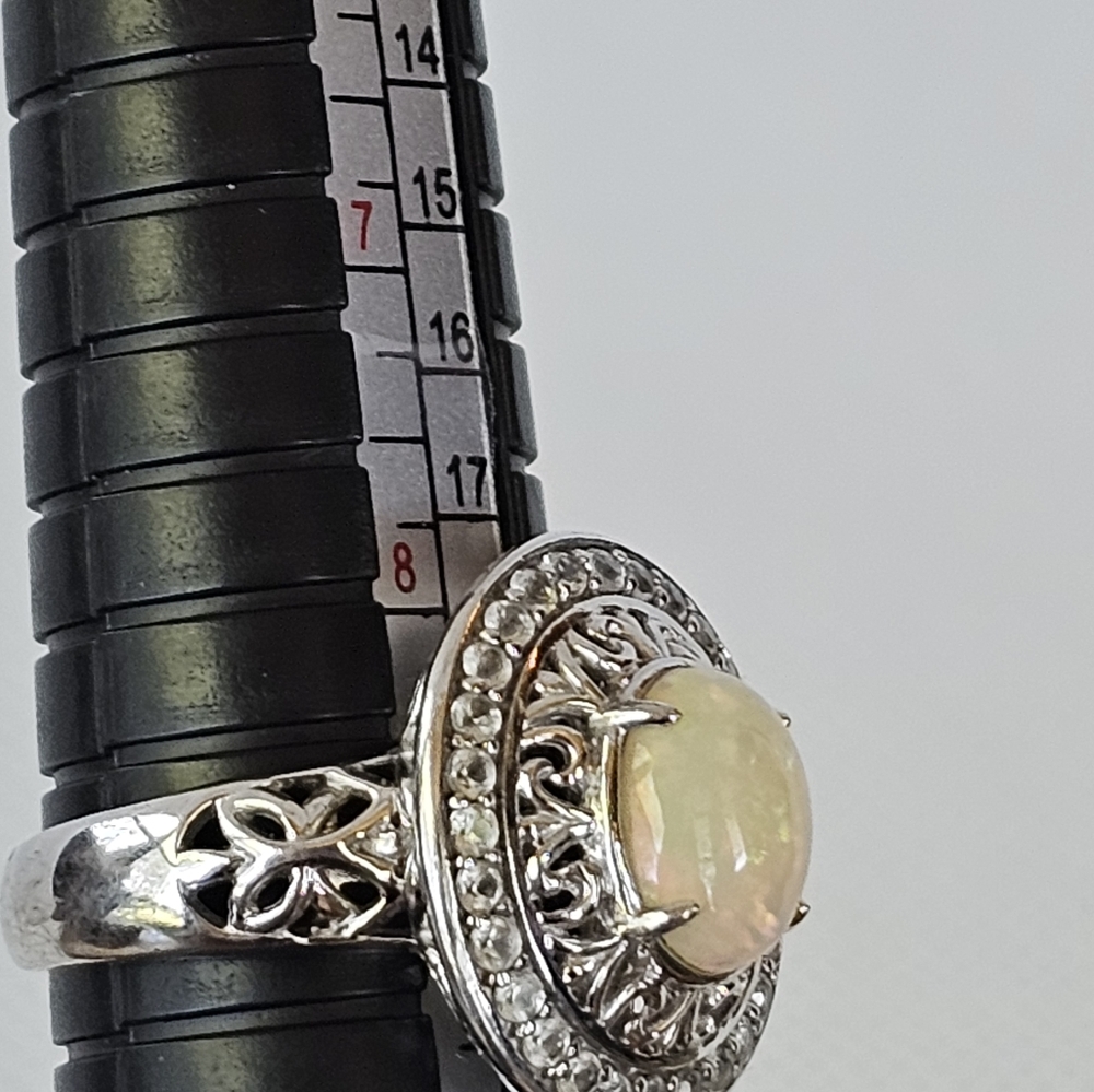 Genuine Victoria Wieck Welo Opal & White Topaz Ring Size 9! - Picture 8 of 14